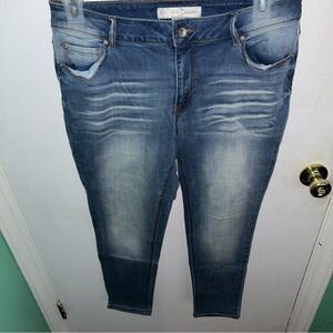 Cato Blue Ankle Cropped Jeans with Stretch